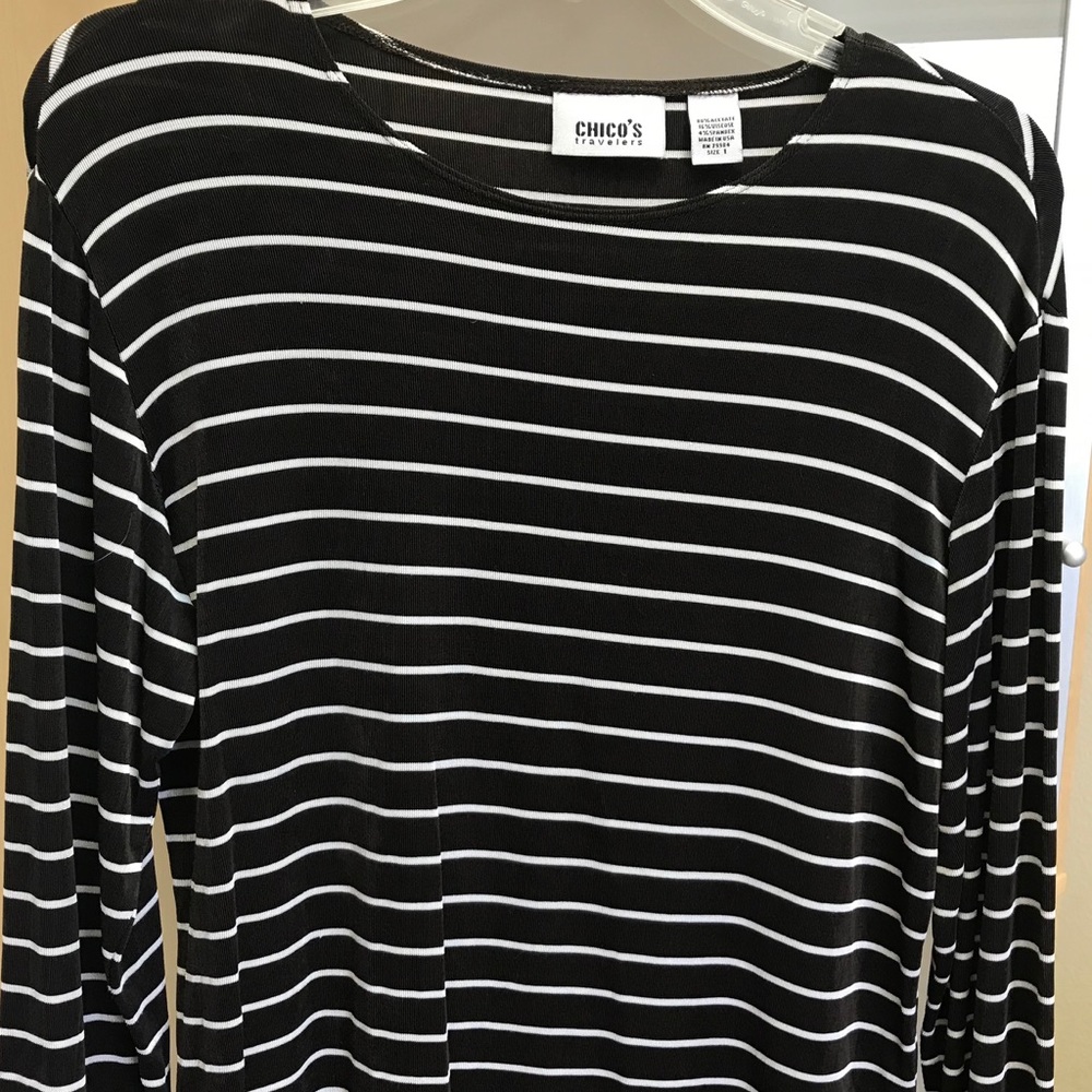 Chico’s Travelers Striped Shirt